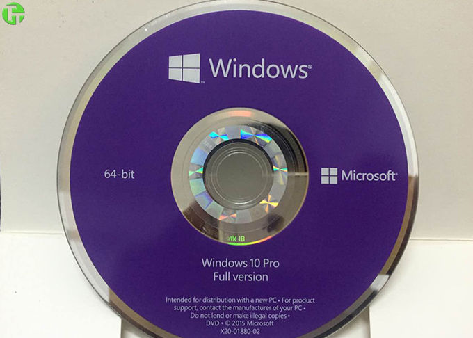 OEM de Windows 10 de la etiqueta engomada de la licencia del COA de Windows 10 favorable con DVD + la licencia púrpuras auténticos de la llave