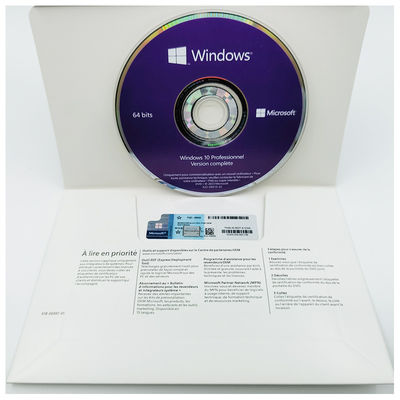 Windows 10 Pro OEM 64Bit System Builder DVD - Multi-Language (Eng/Fr/De/Es/It) Online Activation