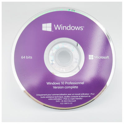 Genuine Win 10 Pro OEM Software - 64Bit DVD With English/French/Spanish Activation Key