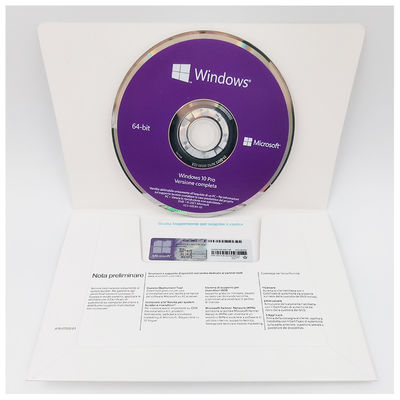 Genuine Win 10 Pro OEM Software - 64Bit DVD With English/French/Spanish Activation Key
