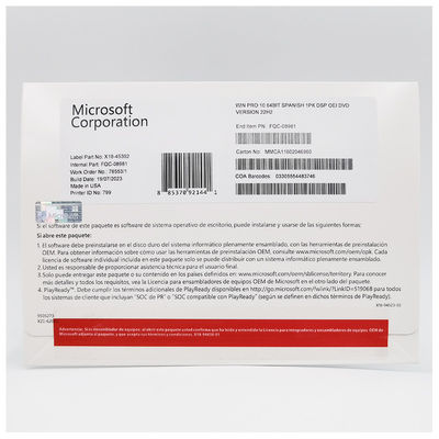 Windows 10 Pro OEM 64Bit Multi-ISO - Supports 15 Languages ，Free Upgrade From Win 7/8.1