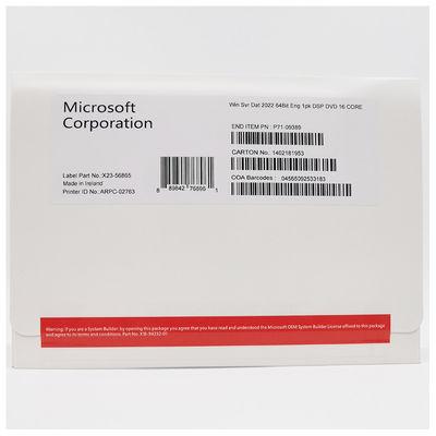 Sistema operativo Windows Server 2022 DVD estándar de 64 bits versión OEM