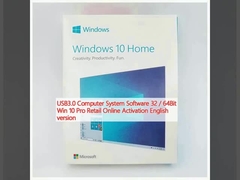 USB3.0 Software del sistema informático 32 / 64Bit Win 10 Pro Venta al por menor activación en línea versión en inglés