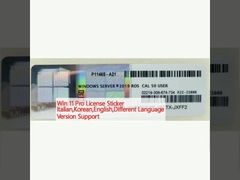 Win 11 Pro License Sticker Italiano, coreano, Inglés, Apoyo para diferentes versiones lingüísticas