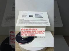 Windows 11 Pro OEM, Licencia de 64 bits preactivada para desarrolladores de sistemas y empresas, compatible con TPM 2.0