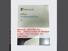 Microsoft Office 2021 Pro Plus, Licencia de por vida para Windows y Mac, Preactivado, Sin suscripción