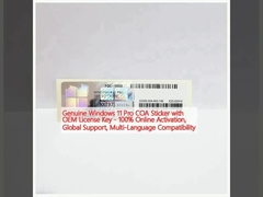 Autoadhesivo original de Windows 11 Pro COA con llave de licencia OEM - 100% de activación en línea, soporte global, compatibilidad multilingüe