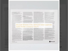 Microsoft Windows 11 Pro DVD OEM Italiano Licencia de desarrollador de sistemas legítimos para una PC